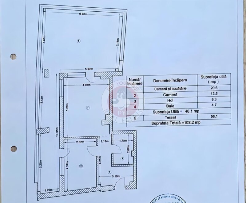 Bulevardul. Ferdinand I | Apartament 2 camere | 102mp | Decomandat | B12430
